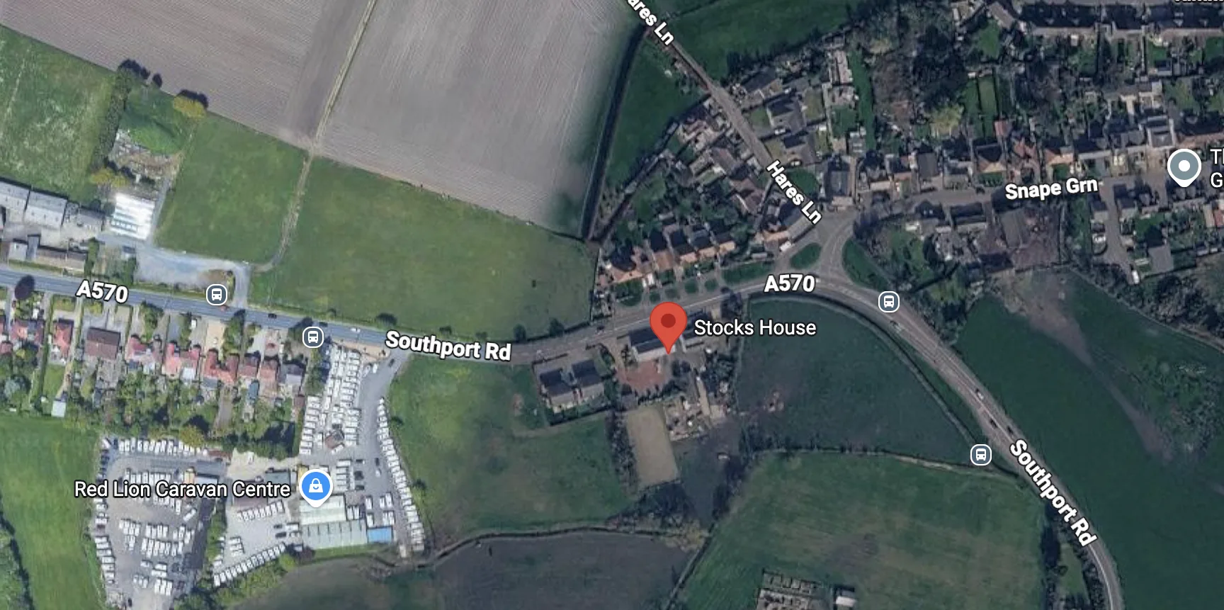 Map showing CF Organic Wellness at Stocks House, Scarisbrick, Southport PR8 5LF